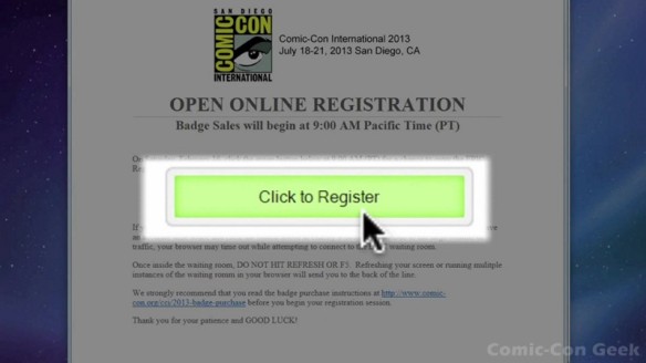 Comic-Con 2013 Open Online Badge Registration - SDCC Badge Purchase 008