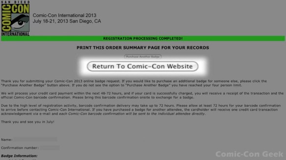 Comic-Con 2013 Open Online Badge Registration - SDCC Badge Purchase 033