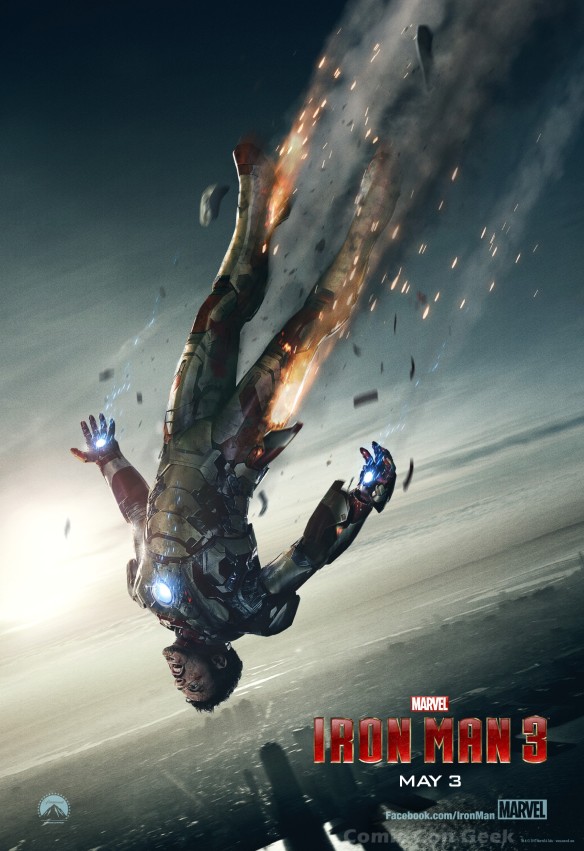 Iron Man 3 - Bus Shelter Poster - Falling from the sky