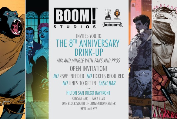 Boom Studios - Archaia Entertainment - SDCC 8th Anniversary Drink Up - Comic-Con 2013 - Back
