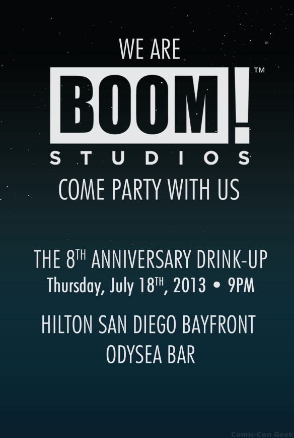Boom Studios - Archaia Entertainment - SDCC 8th Anniversary Drink Up - Comic-Con 2013 - Front