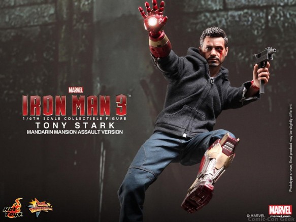 Hot Toys - Iron Man 3 - Tony Stark (Mandarin Mansion Assault Version) Collectible Figurine 009