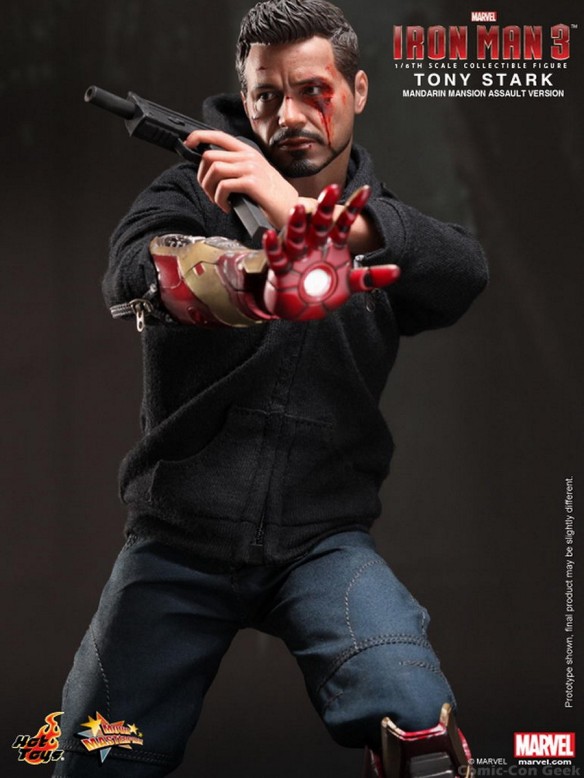 Hot Toys - Iron Man 3 - Tony Stark (Mandarin Mansion Assault Version) Collectible Figurine 010